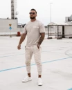 T-shirt męski OLAVOGA SCUPLT beż  – maWer Fashion