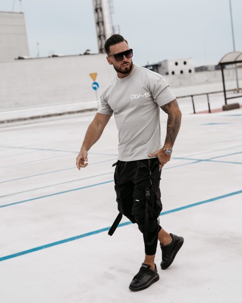 T-shirt męski OLAVOGA SCUPLT szary  – maWer Fashion