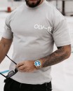 T-shirt męski OLAVOGA SCUPLT szary  – maWer Fashion
