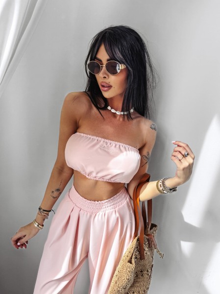 Komplet damski OLAVOGA SILLENA pudrowy róż  – maWer Fashion