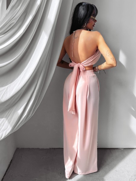 Komplet damski OLAVOGA SILLENA pudrowy róż  – maWer Fashion