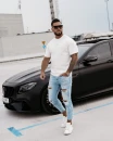 T-shirt męski OLAVOGA SILVER ecru  – maWer Fashion