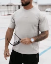 T-shirt męski OLAVOGA SILVER jasny szary  – maWer Fashion