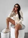 Komplet damski OLAVOGA BLOSSOM beżowy  -  maWer Fashion