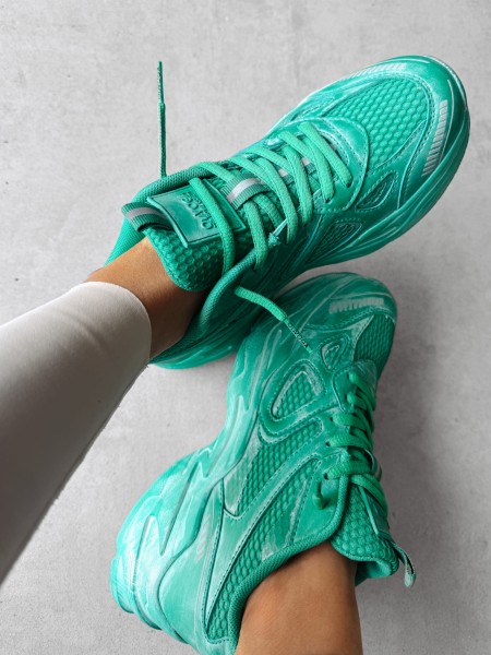 Buty damskie OLAVOGA RUNNER brudna zieleń - maWer Fashion