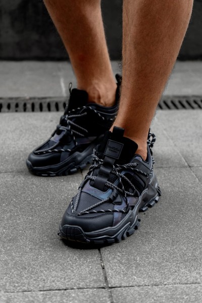 Buty męskie OLAVOGA TRACE 2 czarne odblaskowe - maWer Fashion