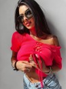 Bluzka damska OLAVOGA ELISIUM neon róż -  maWer Fashion