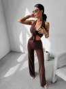 Komplet damski OLAVOGA MOSS brąz - maWer Fashion