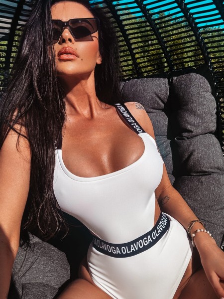 Kostium kąpielowy OLAVOGA SUNFLOWER ecru -   maWer Fashion