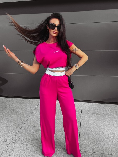 Komplet damski OLAVOGA CECILE amarantowy  -  maWer Fashion