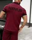 Koszula męska OLAVOGA BONFIRE bordowa  -  maWer Fashion