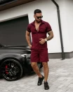 Koszula męska OLAVOGA BONFIRE bordowa  -  maWer Fashion