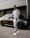 Komplet męski OLAVOGA ELICK jasny szary - maWer Fashion