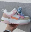 Buty sneakersy damskie z ozdobnym wiązaniem 7565