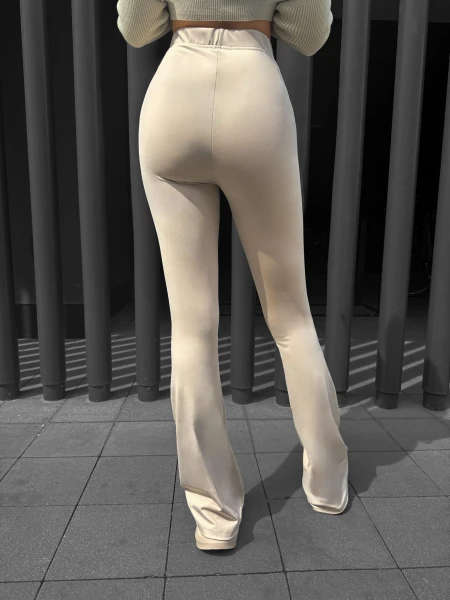 Legginsy damskie OLAVOGA CINTO beż - maWer Fashion