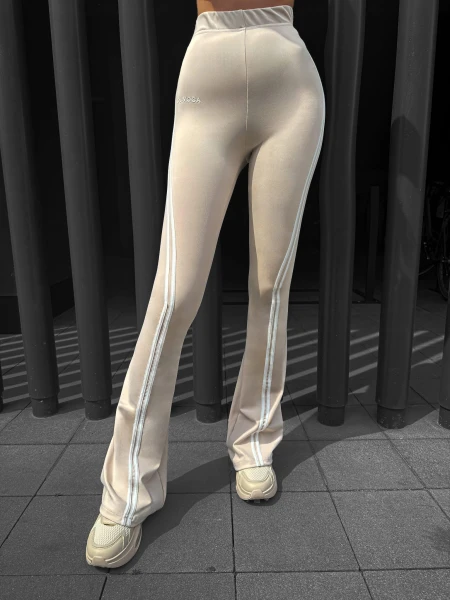 Legginsy damskie OLAVOGA CINTO beż - maWer Fashion