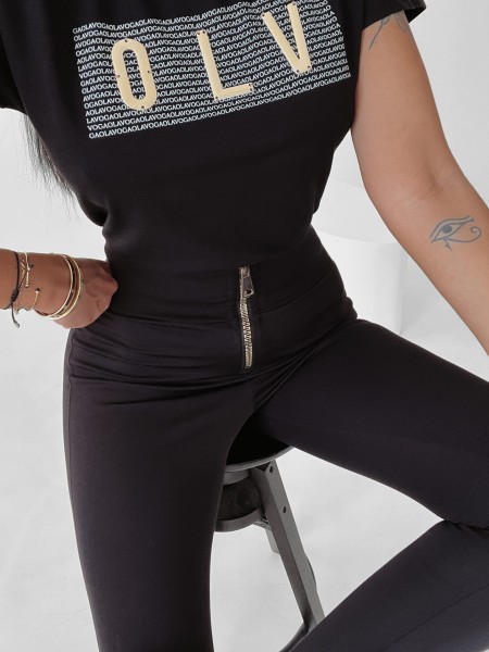 Legginsy damskie OLAVOGA HEDWIG czarne - maWer Fashion