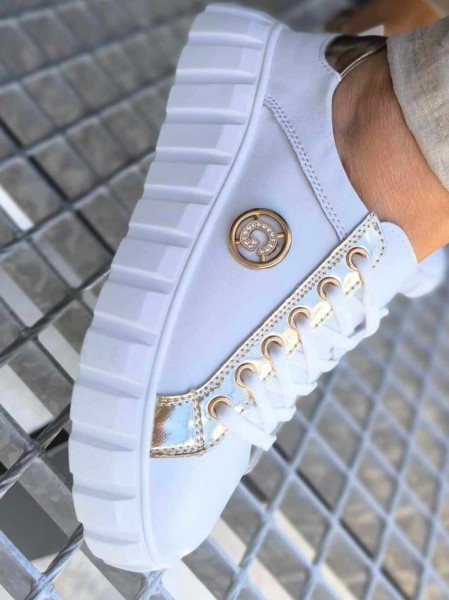 Buty sneakersy damskie skóra naturalna GDXF 71 - maWer Fashion