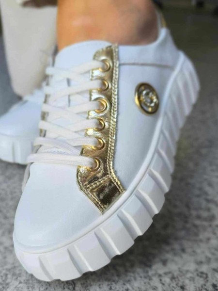 Buty sneakersy damskie skóra naturalna GDXF 71 - maWer Fashion