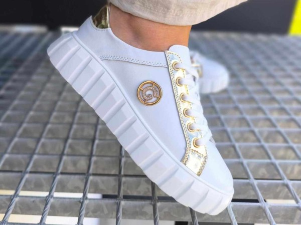 Buty sneakersy damskie skóra naturalna GDXF 71 - maWer Fashion