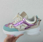 Buty sneakersy damskie z ozdobnym sznurowaniem LY80 - mawer Fashion