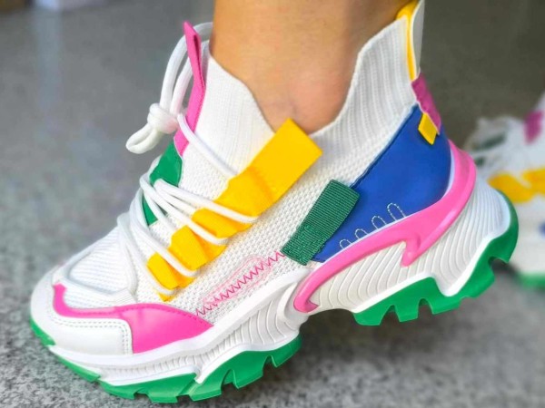 Buty sneakersy damskie ze skarpetą SEASTAR - maWer Fashion