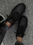 Buty damskie OLAVOGA OFF WHITE czarne - maWer Fashion