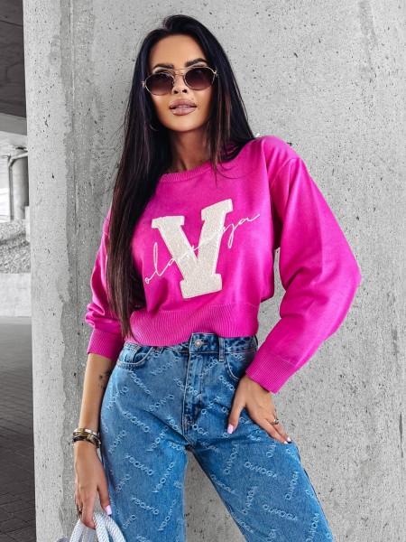 Sweter damski OLAVOGA VINDI róż - maWer Fashion