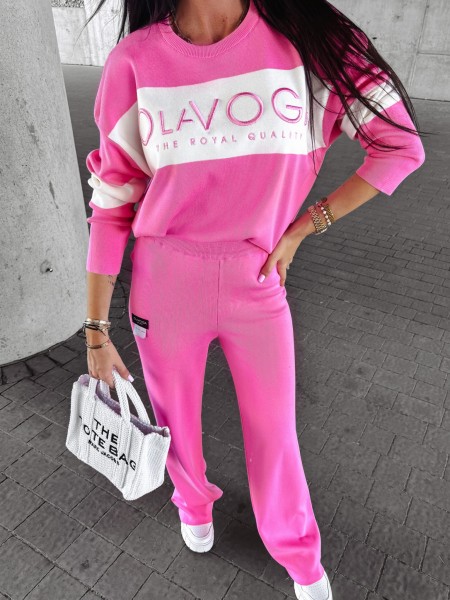 Komplet damski OLAVOGA LUXFORM pudrowy róż - maWer Fashion