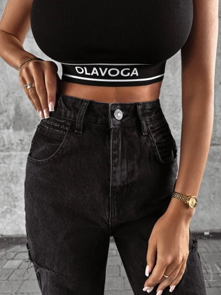 Spodnie damskie OLAVOGA DEIVEN czarne - maWer Fashion