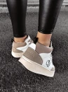 Buty damskie sneakersy OLAVOGA CARMINE beż - ecru - maWer Fashion