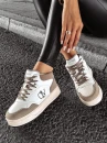 Buty damskie sneakersy OLAVOGA CARMINE beż - ecru - maWer Fashion