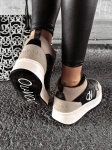 Buty damskie sneakersy OLAVOGA CARMINE beż - czarny - maWer Fashion
