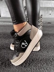 Buty damskie sneakersy OLAVOGA CARMINE beż - czarny - maWer Fashion