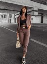 Marynarka damska OLAVOGA MOCHA kakao  - maWer Fashion