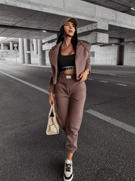 Marynarka damska OLAVOGA MOCHA kakao  - maWer Fashion