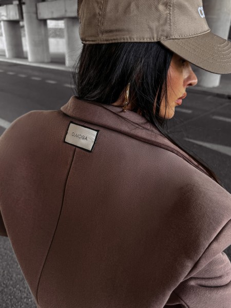 Marynarka damska OLAVOGA MOCHA kakao  - maWer Fashion
