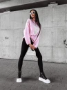 Sweter damski OLAVOGA VICI pudrowy róż - maWer Fashion