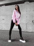 Sweter damski OLAVOGA VICI pudrowy róż - maWer Fashion