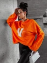 Sweter damski OLAVOGA VICI neon pomarańcz - maWer Fashion