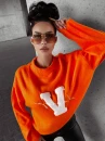 Sweter damski OLAVOGA VICI neon pomarańcz - maWer Fashion