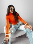 Sweter damski OLAVOGA NEVE 2024 pomarańczowy  -  maWer Fashion