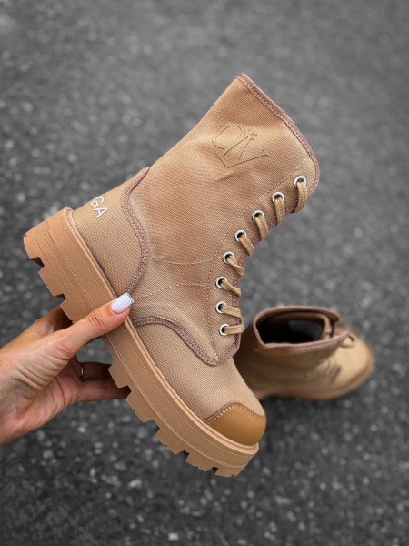 Buty damskie workery OLAVOGA PASSION camel - maWer Fashion