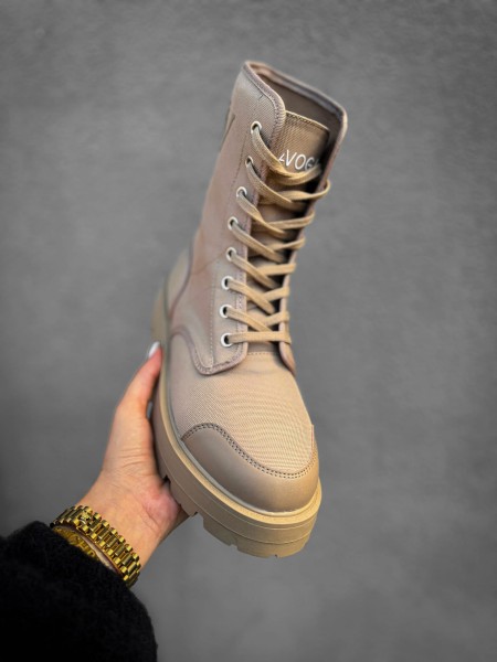 Buty damskie workery OLAVOGA PASSION beż - maWer Fashion