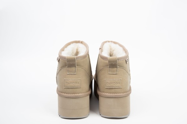 Buty damskie śniegowce OLAVOGA MISTIC beż - maWer Fashion