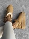 Buty damskie śniegowce OLAVOGA MISTIC beż - maWer Fashion