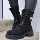 Buty workery damskie BB - czarne