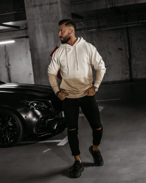 Bluza męska OLAVOGA FADE MEN beż - maWer Fashion