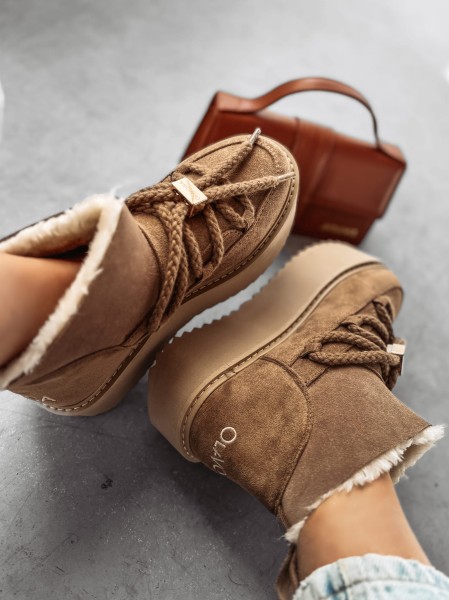Buty damskie śniegowce OLAVOGA GRANDA beż - mawershop