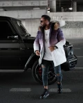 Kurtka męska OLAVOGA OMBRE bordo - ecru - maWer Fashion